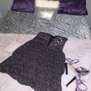 Torrid purple lace print dress!